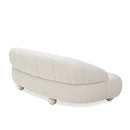 Divani Casa Duran - Contemporary White Fabric Loveseat Sofa