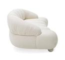 Divani Casa Duran - Contemporary White Fabric Loveseat Sofa