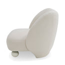 Divani Casa Duran - Contemporary White Fabric Accent Chair