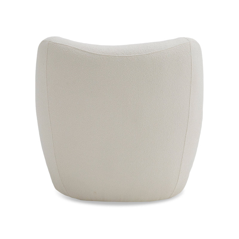 Divani Casa Duran - Contemporary White Fabric Accent Chair
