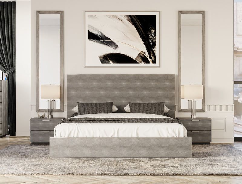 Modrest Dynasty - Eastern King Modern Shagreen Bed