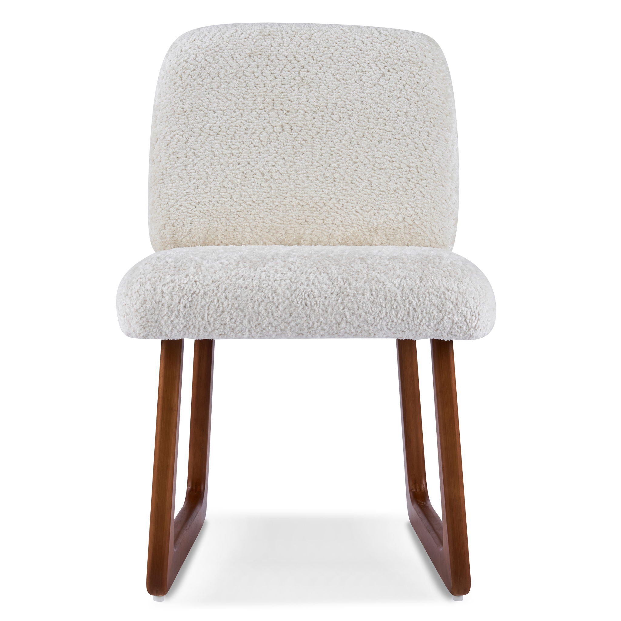 Dining Chair With Curved Legs (Set of 2) - Beige / Brown