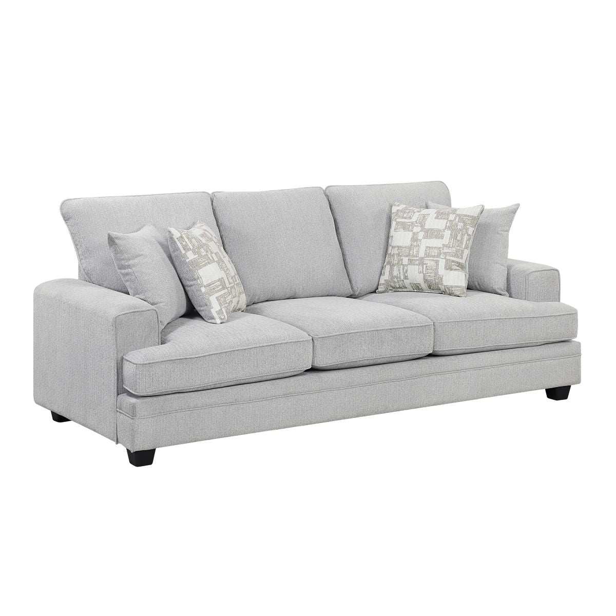 Sarah - Sofa & Loveseat - Pearl Silver