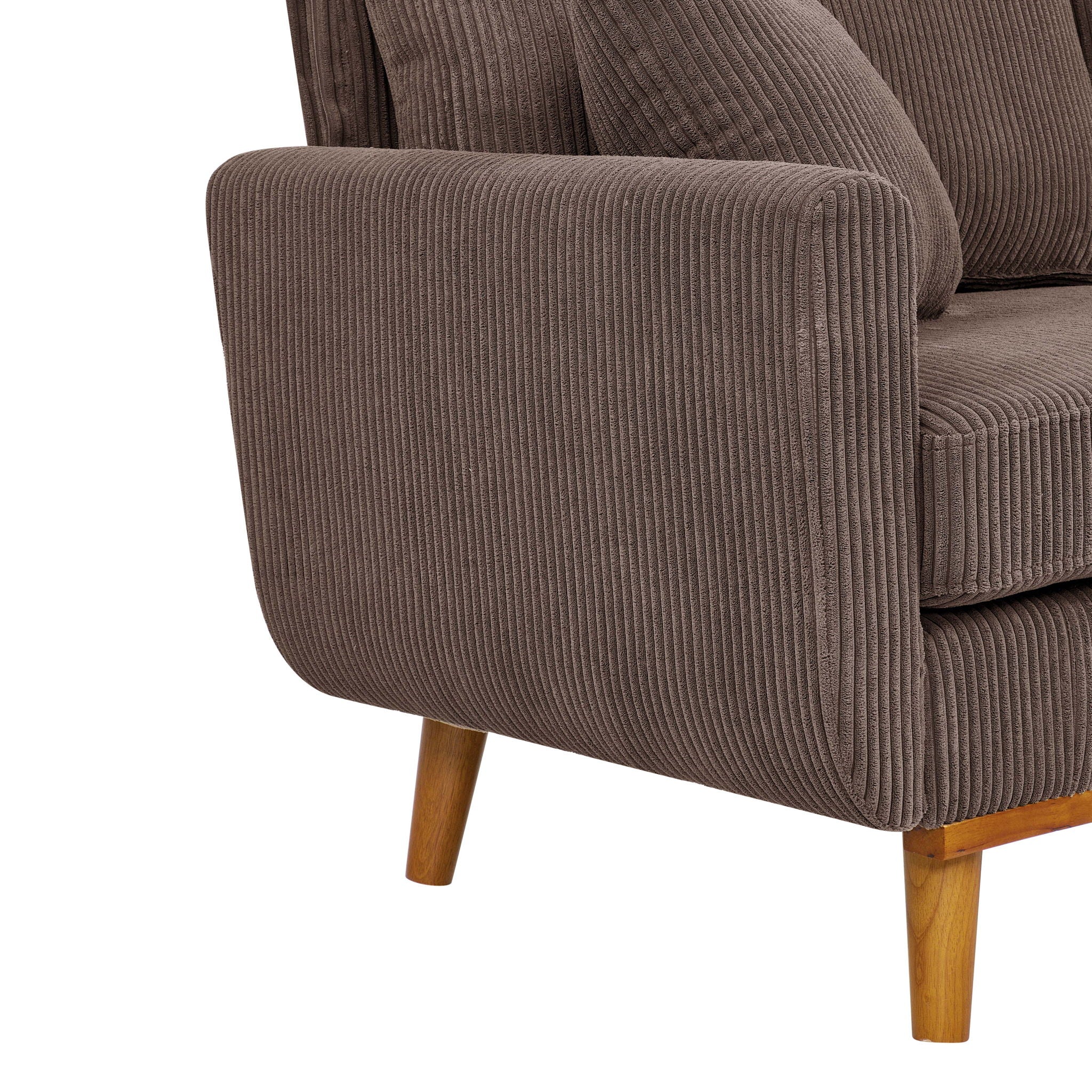 Upholstered Loveseat With Arms And Pillows