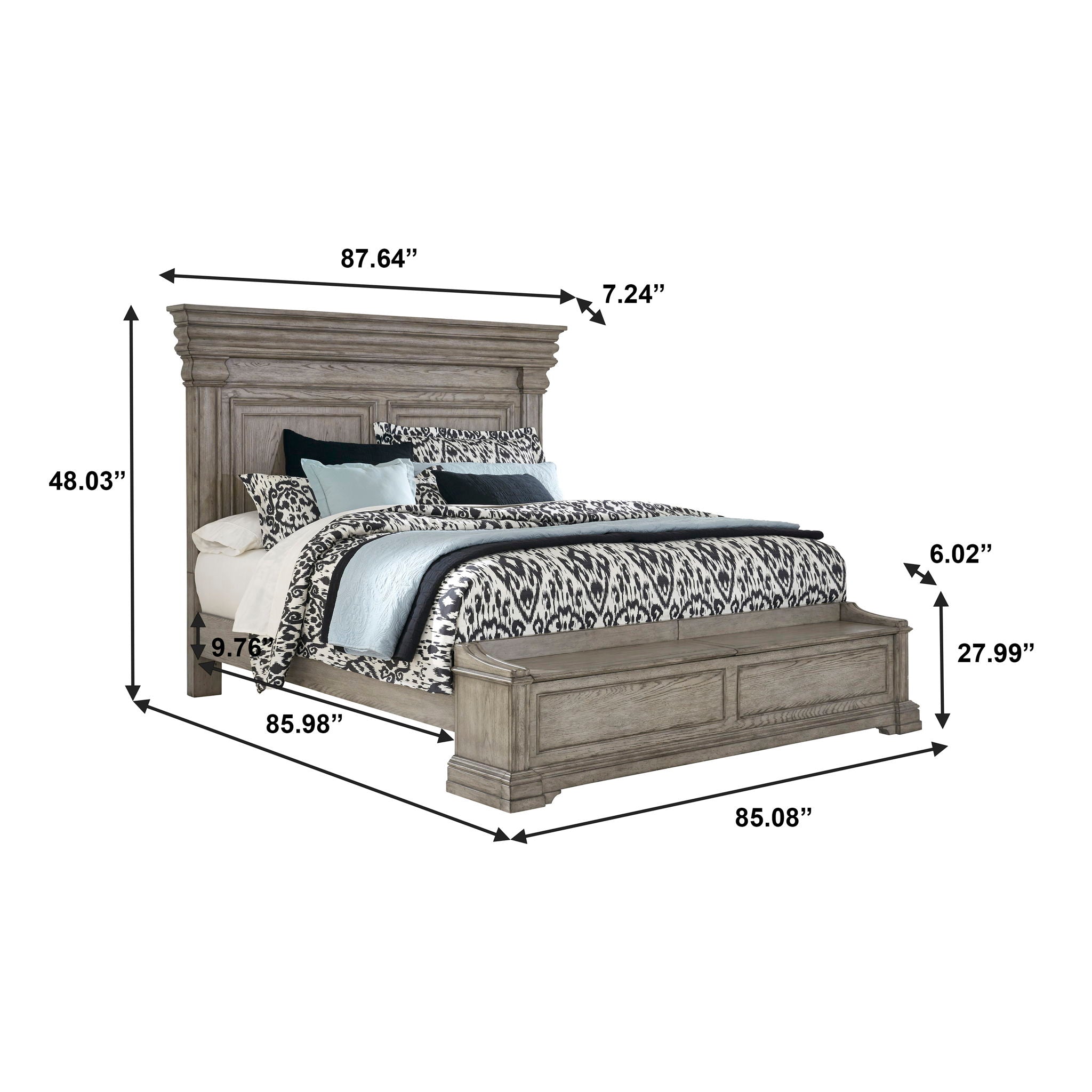 Madison Ridge - Panel Bed With Blanket Chest Footboard