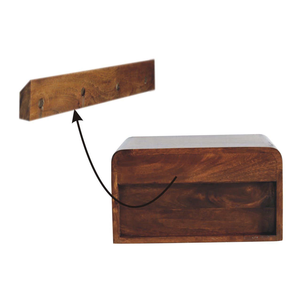 Chunky - Floating Bedside Nightstand