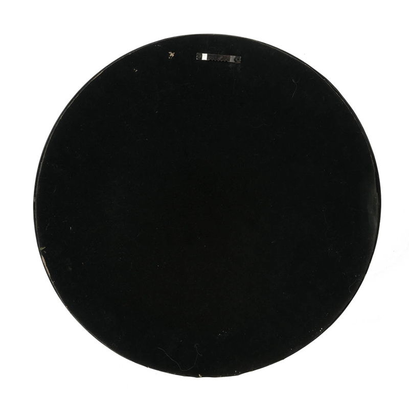 Circle Wall Mirror With Wooden Frame, Antique Classic Accent Mirror, For Living Room - Black