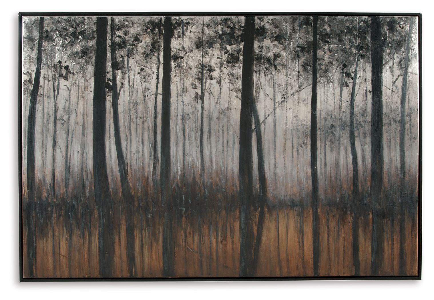 Philyra - Wall Art - Black / Orange / Silver