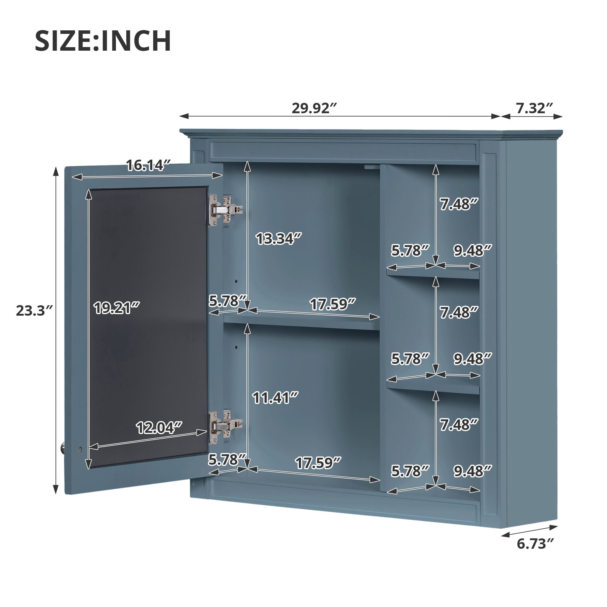 Modern Wall-Mounted Medicine Cabinet With Mirror