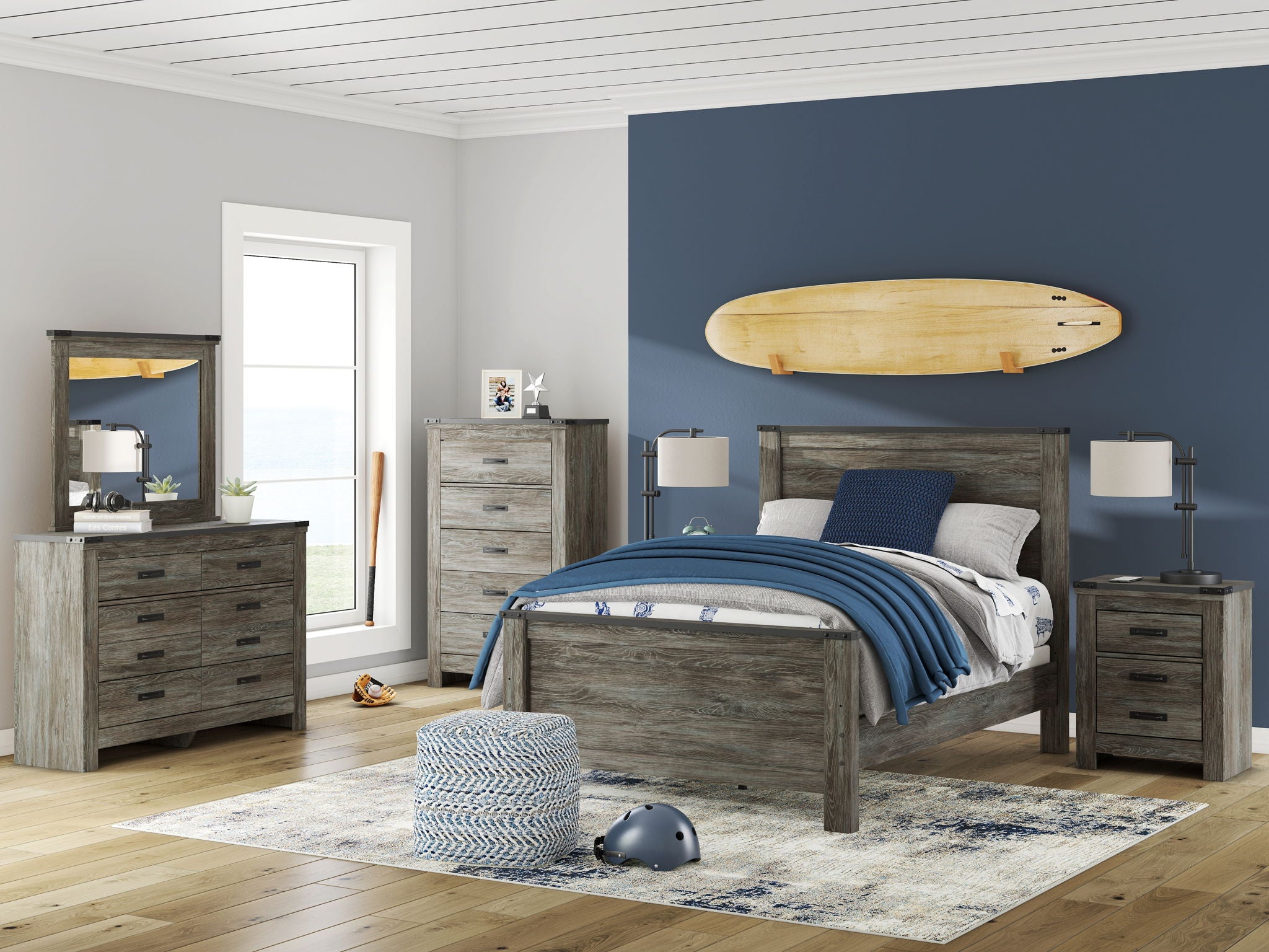 Frandern - Six Drawer Dresser