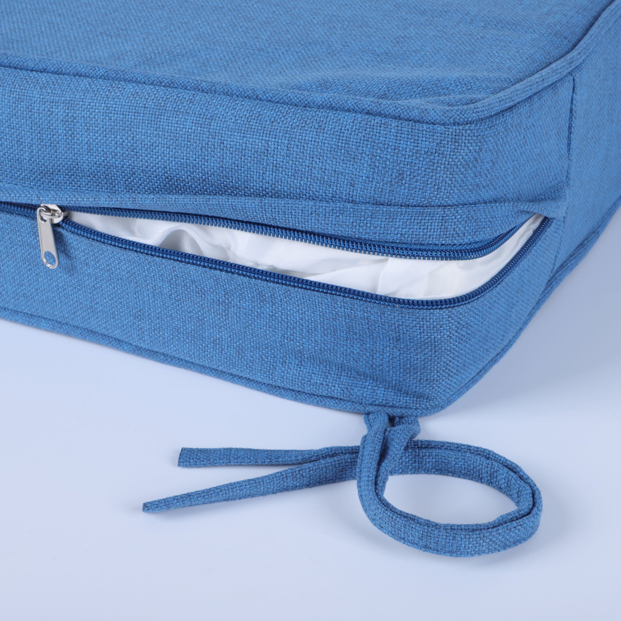 Outdoor Deep Seat Cushion Set Waterproof Fade Resistant Patio Furniture Cushions, Removable Covers, Adjustable Straps & Handles - Navy Blue