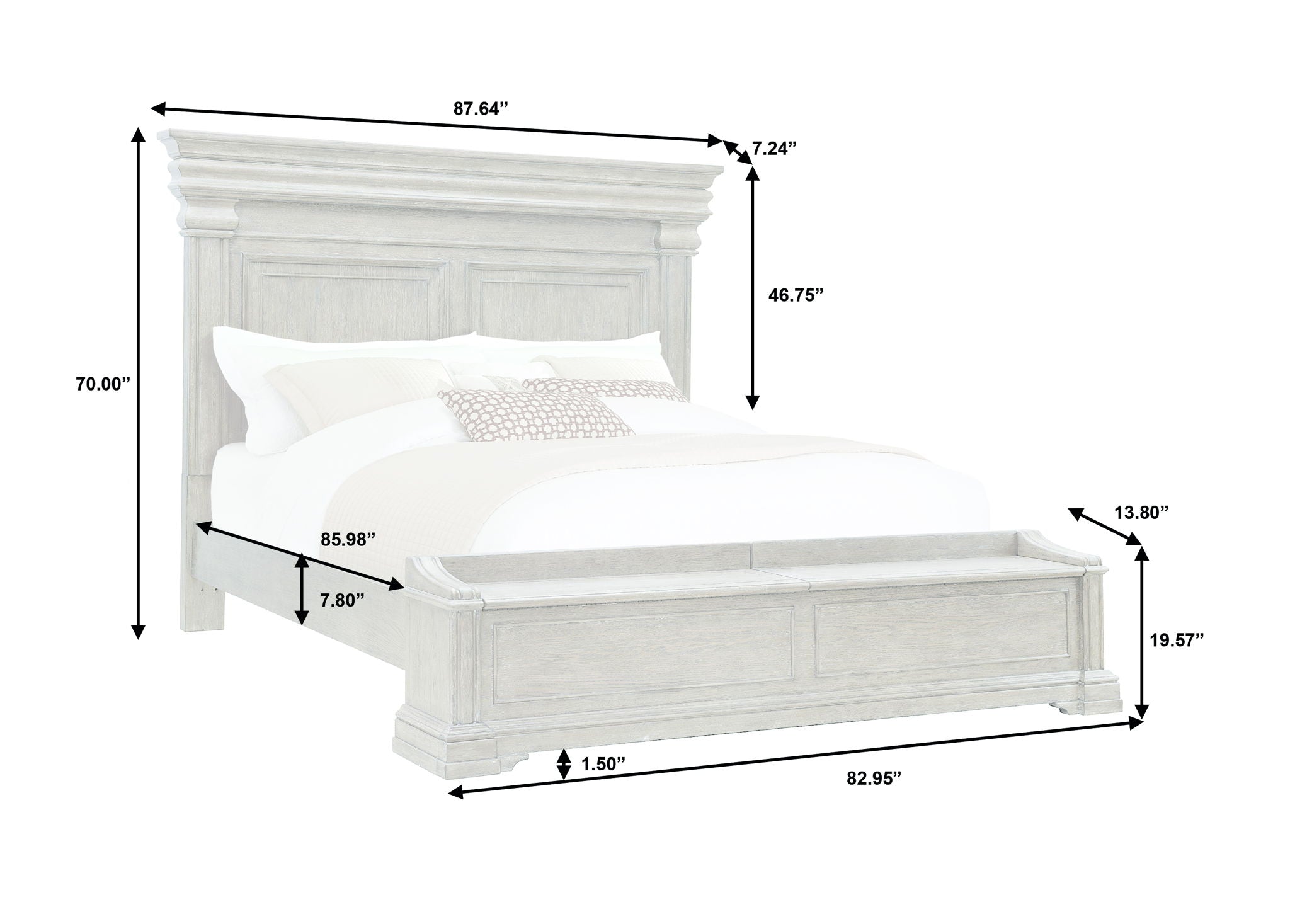 Madison Ridge - Panel Bed With Blanket Chest Footboard