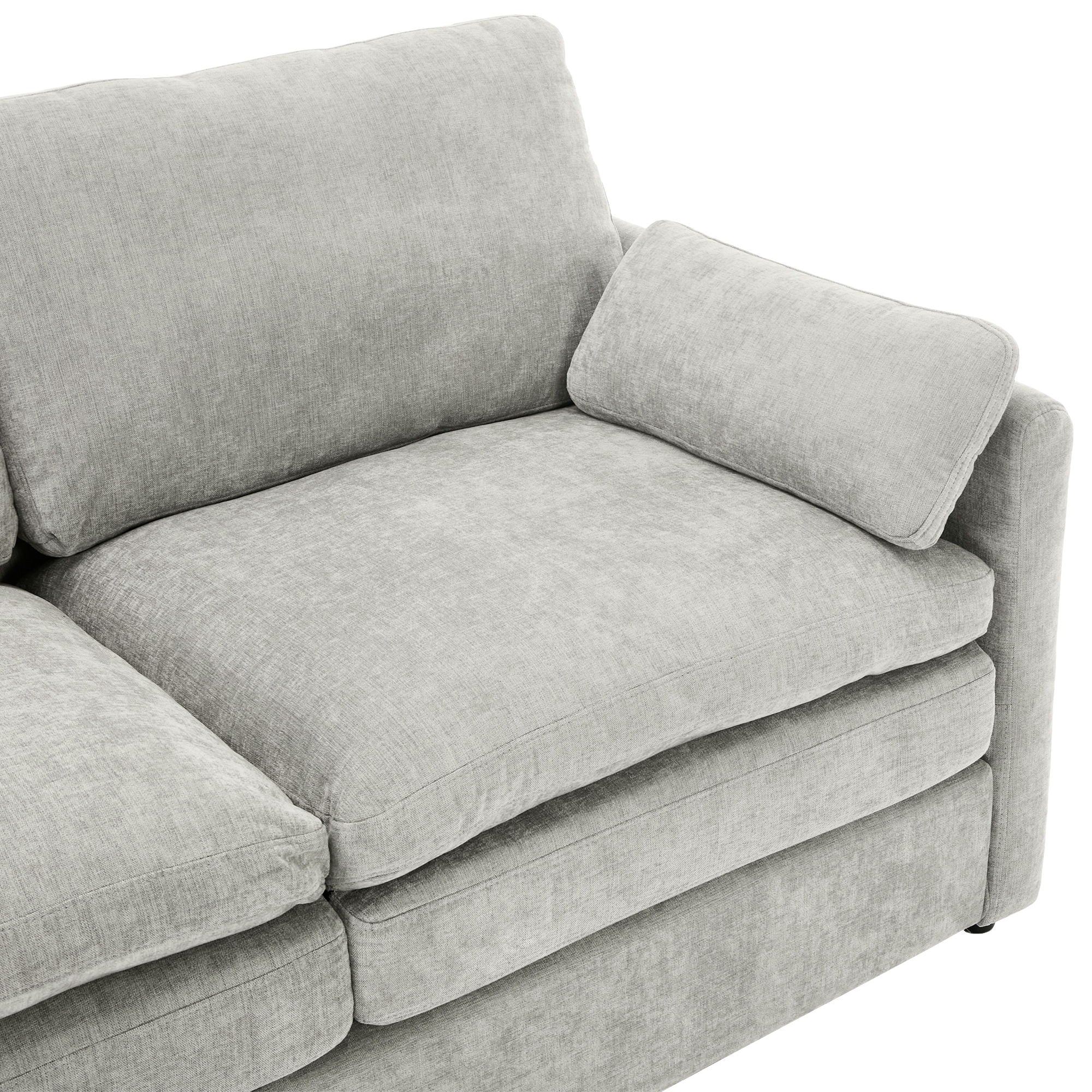 Cozy Upholstered Cushion Armchair For Living Room