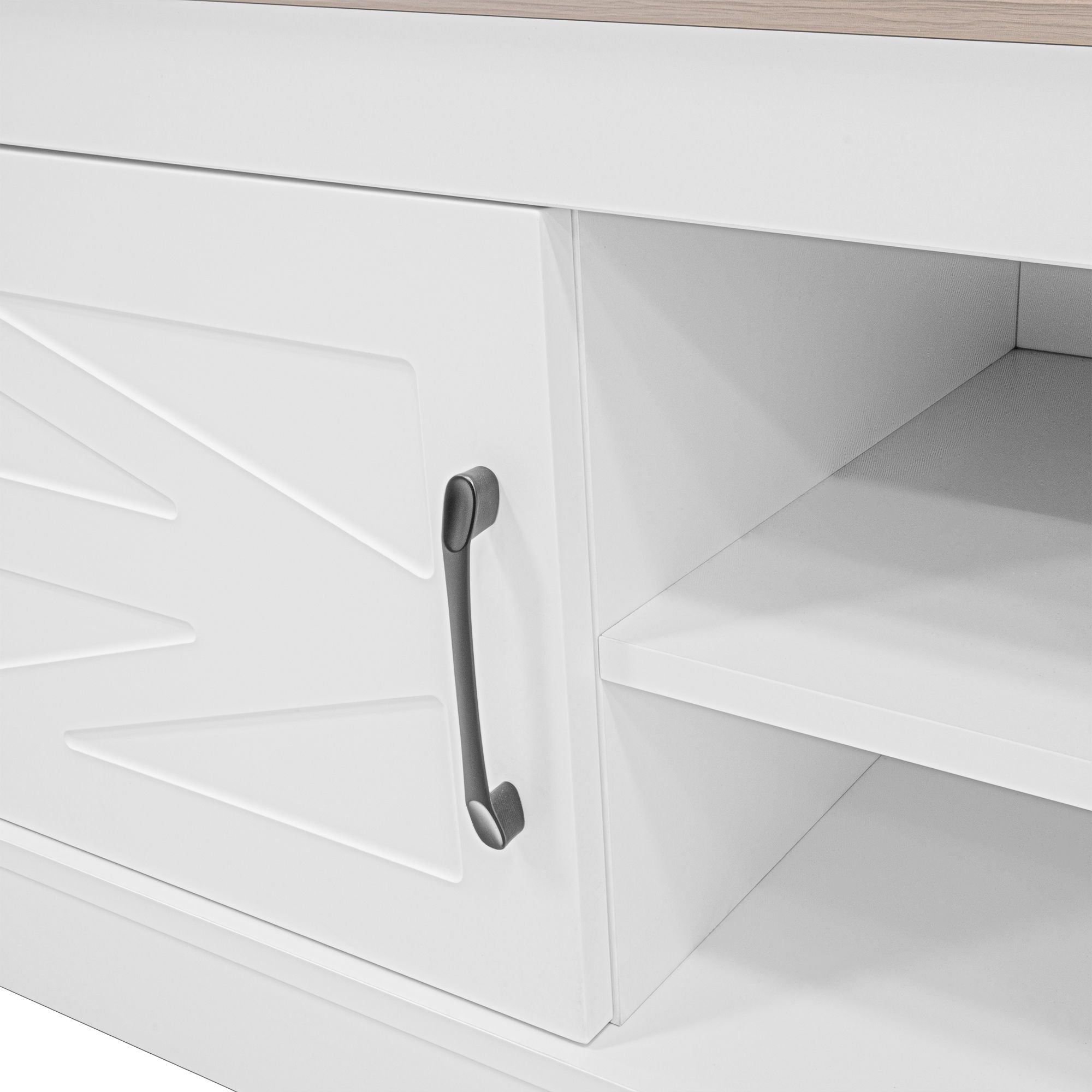 Hall Tree With Bench And Shoe Storage, 5 In 1 Entryway Organizer Cabinet With Coat Rack, 4 Shoe Cubbies & 7 Hooks - White