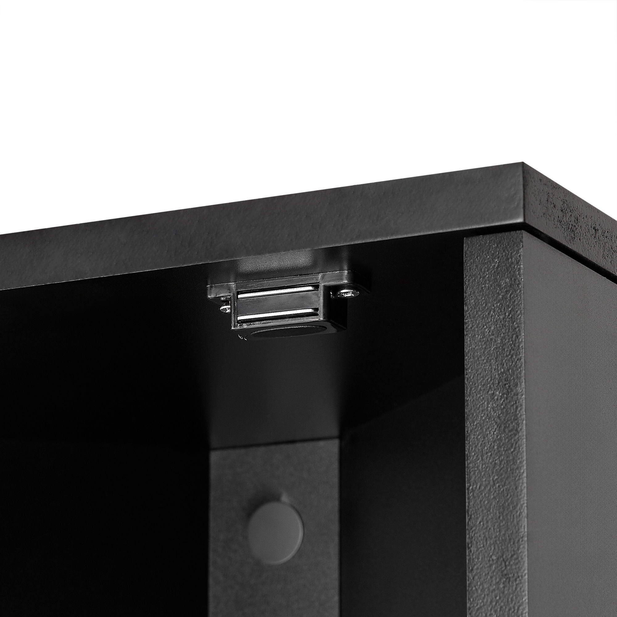 Multi Functional Corner Cabinet With Adjustable Shelves And 2 Doors