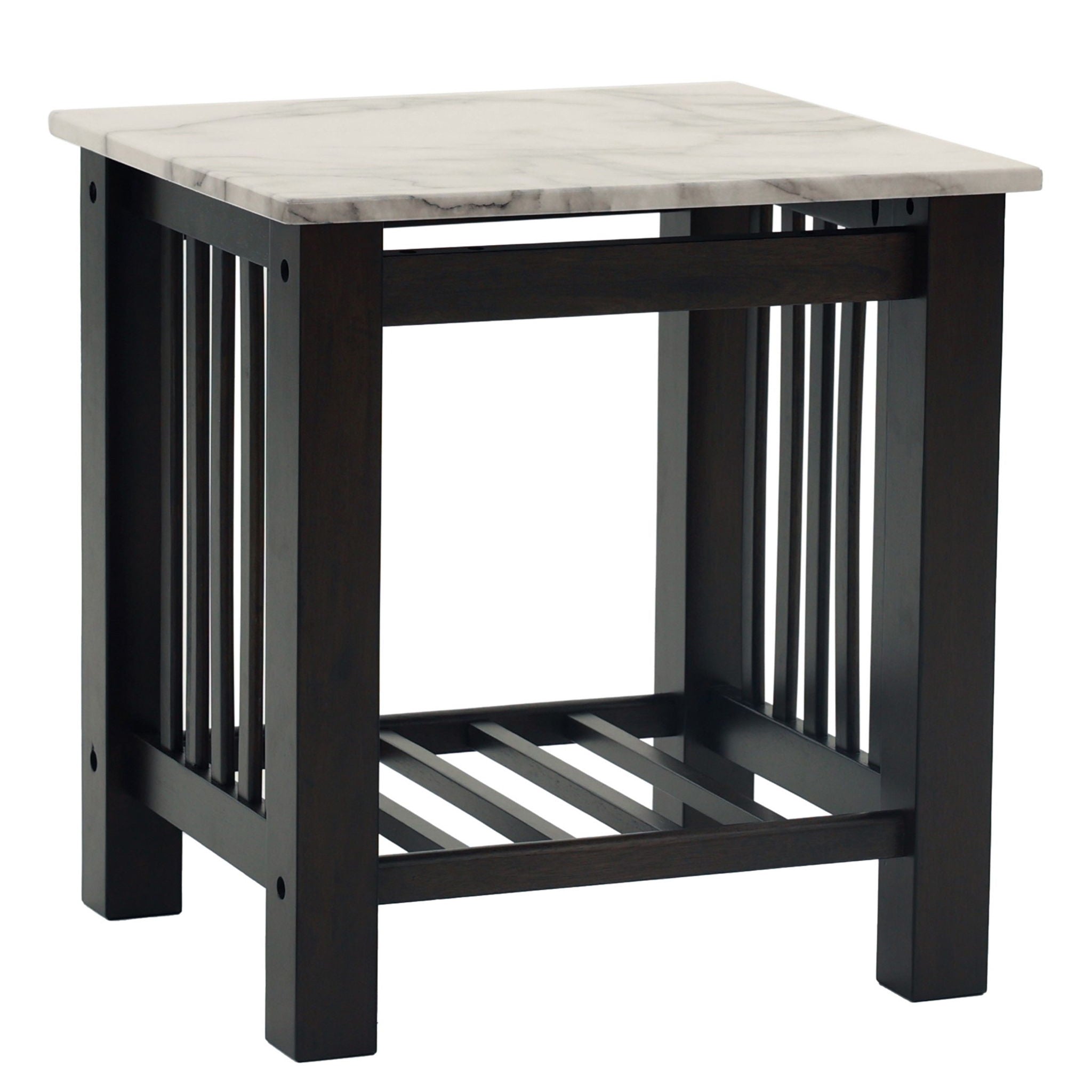 3 Piece Occasional Table Set, 1 Coffee Table And 2 End Tables, Open Storage Design - Walnut