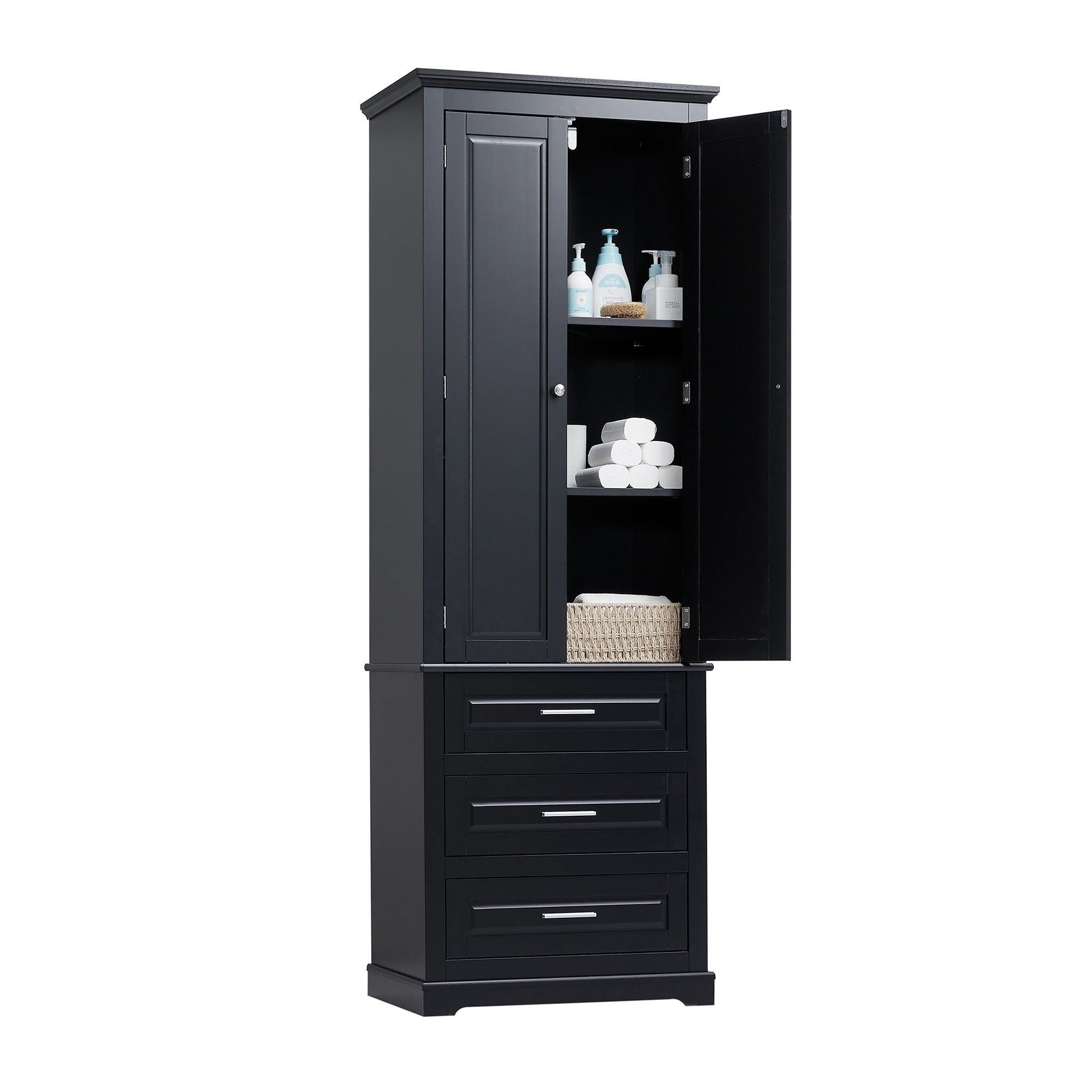 Storage Cabinet With 3 Drawers For Bathroom
