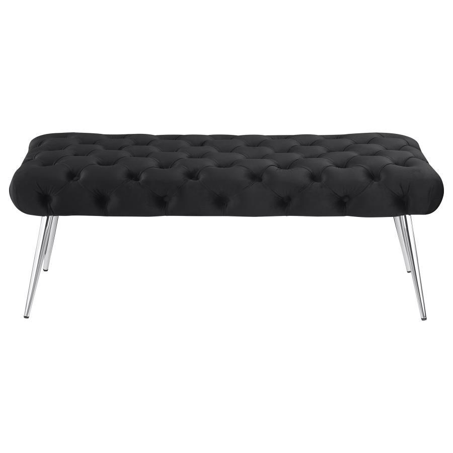 Ella - Upholstered Tufted Bench Metal Legs