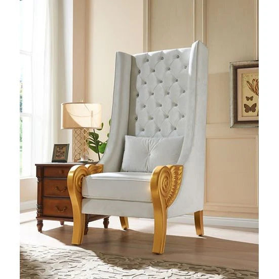 A-CH02 Throne 62.5" Tall (White)
