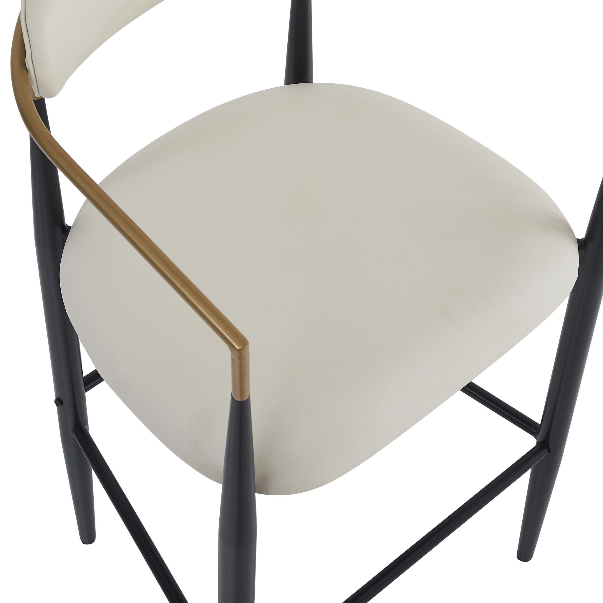 Upholstered Barstools With Back For Kitchen (Set of 2)