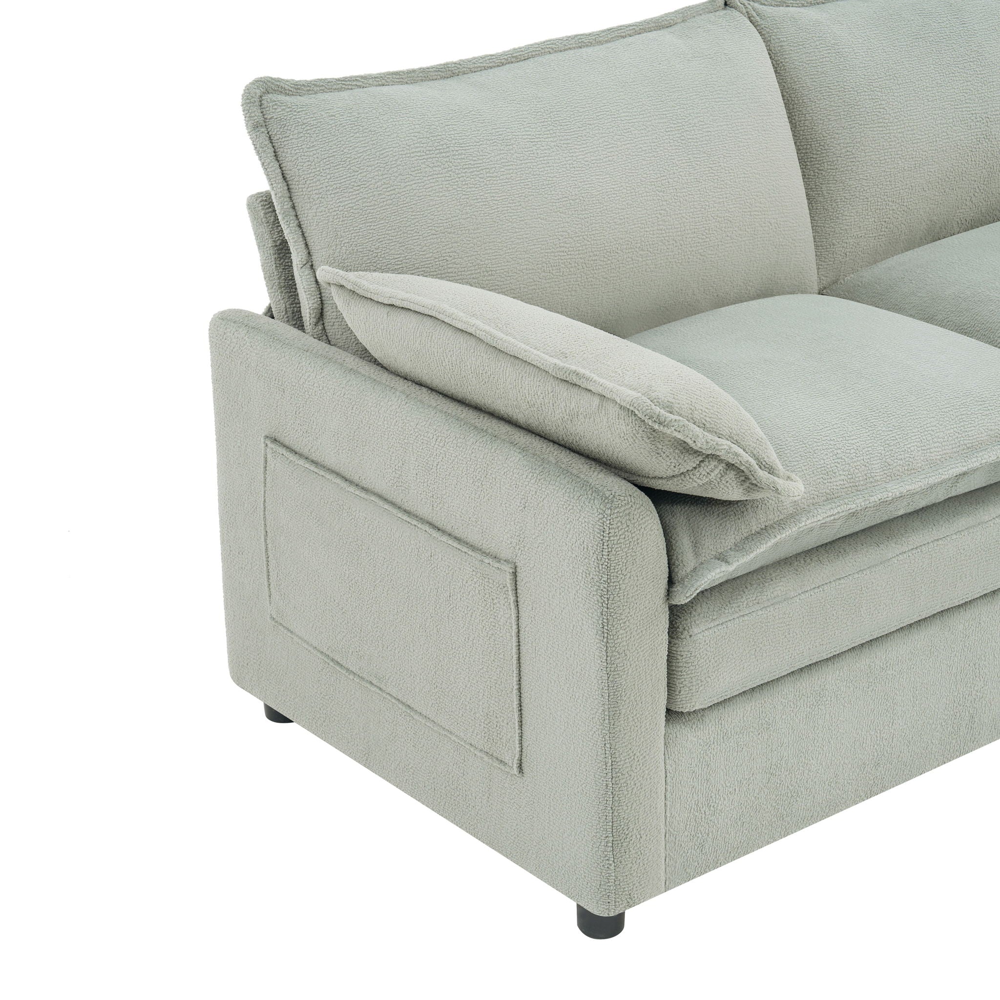 Modern Single Seat Accent Chair With Side Storage Pockets