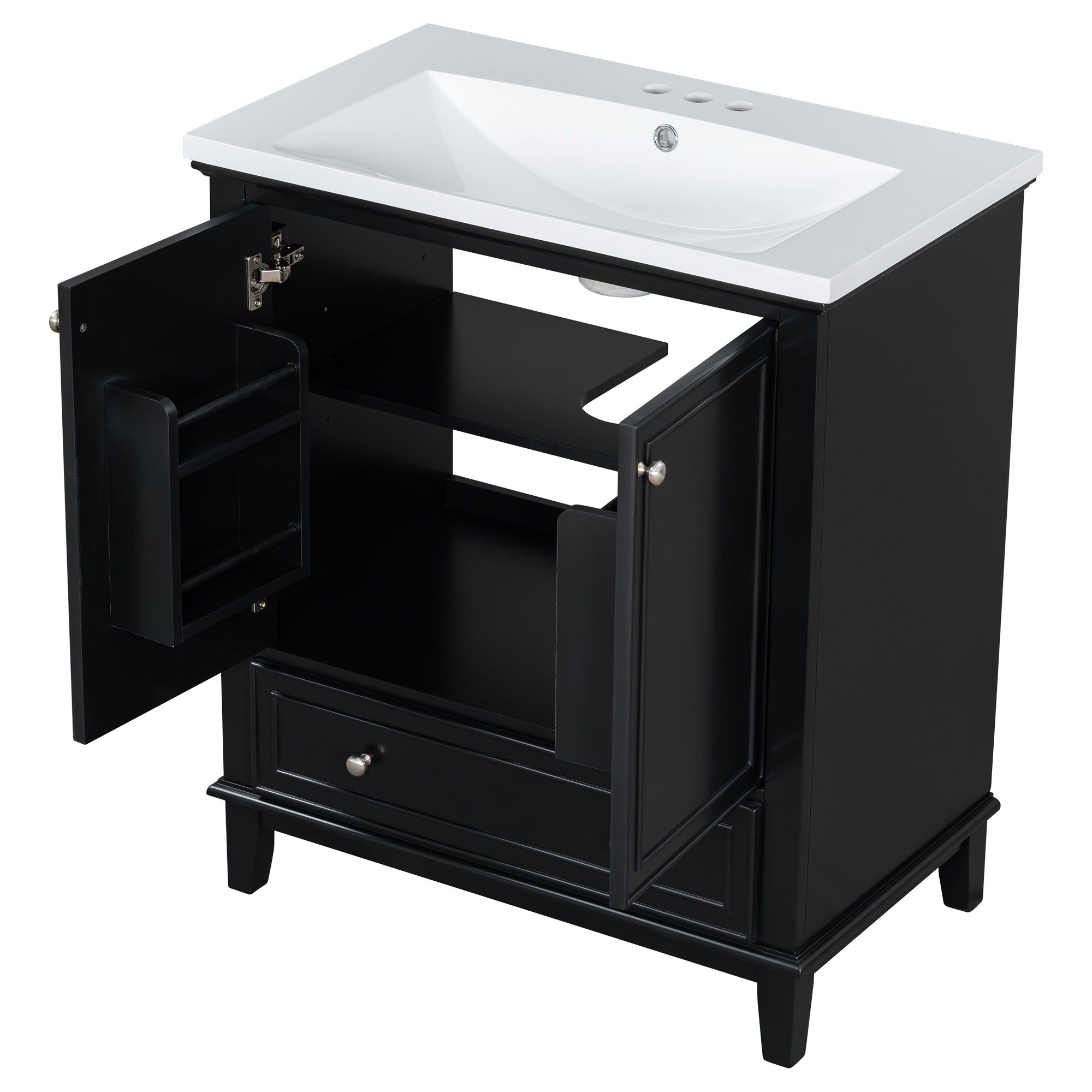 Modern Bathroom Vanity With Sink Combo, Multi Functional Cabinet With Doors And Drawer