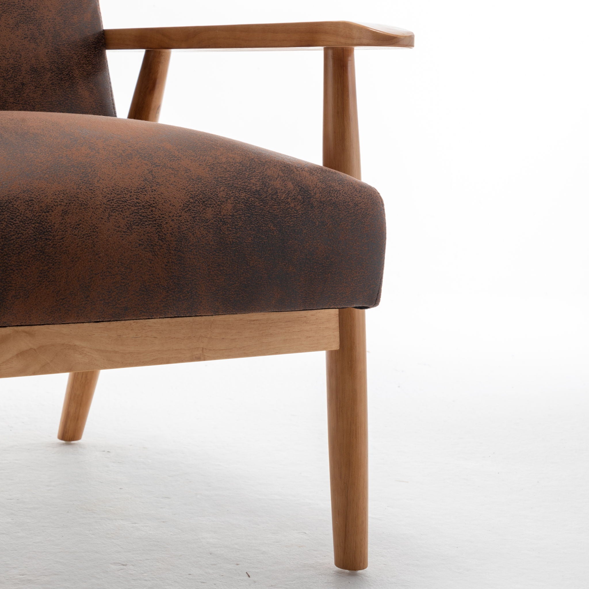 Wide Arm Chair - Brown