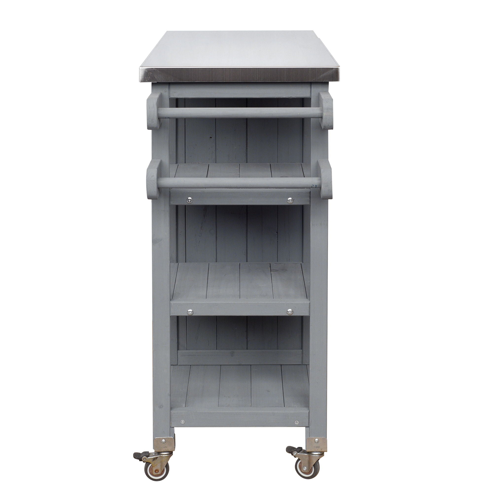 Foldable Outdoor Kitchen Island With Storage Cabinet