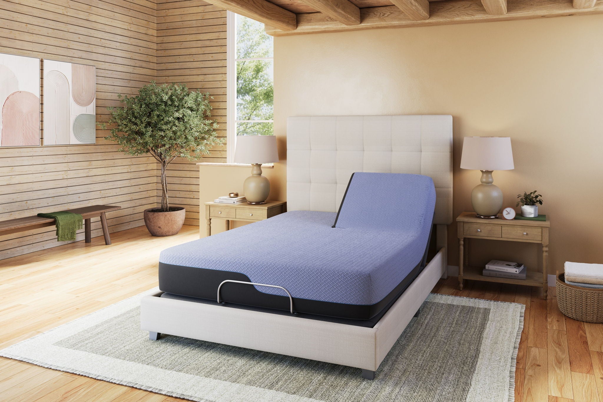 Refresh - 12" Flex Head Hybrid Cooling Fast Responding Latex Foam And Coil Mattress