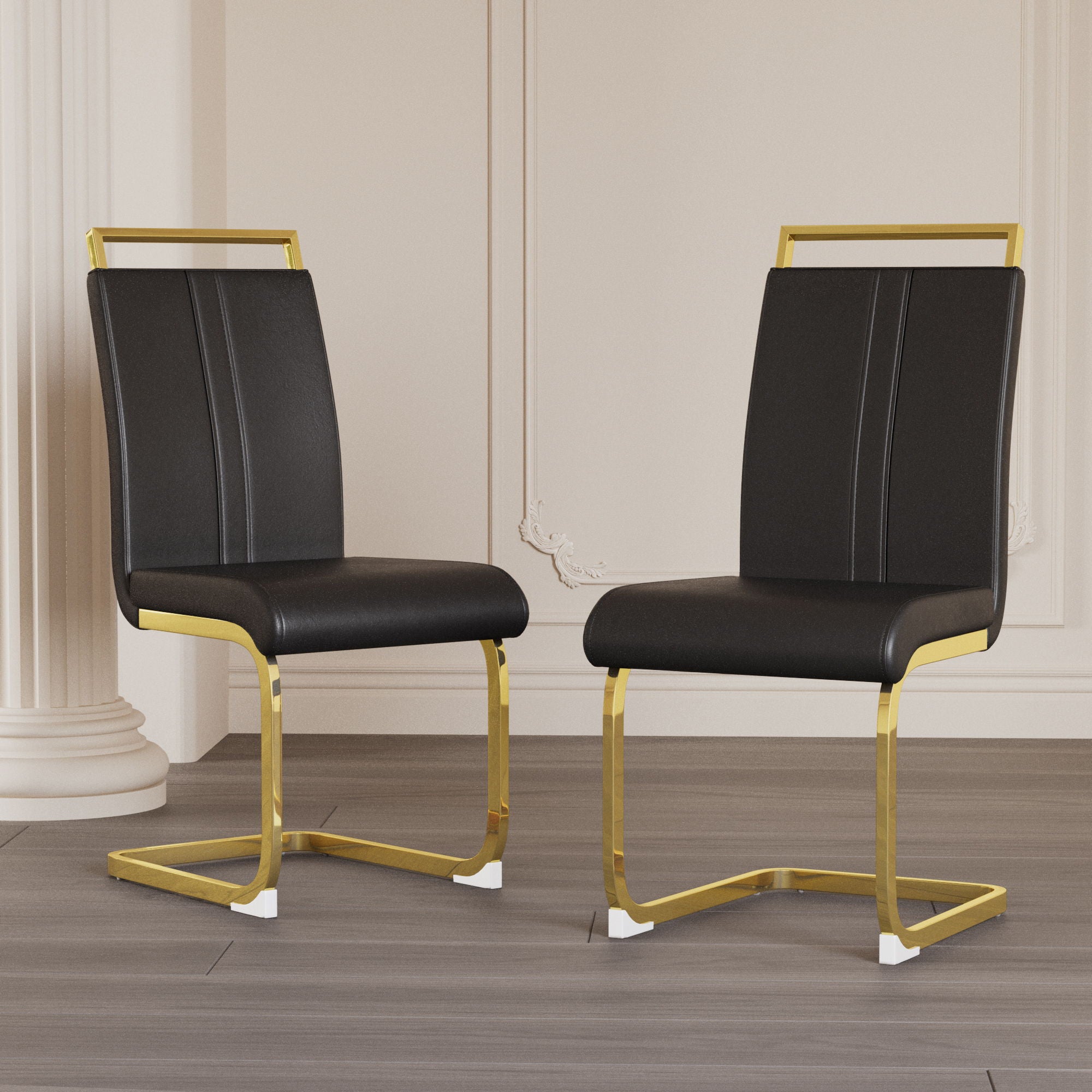 Side Dining Room Chair, Padded Seat High Back