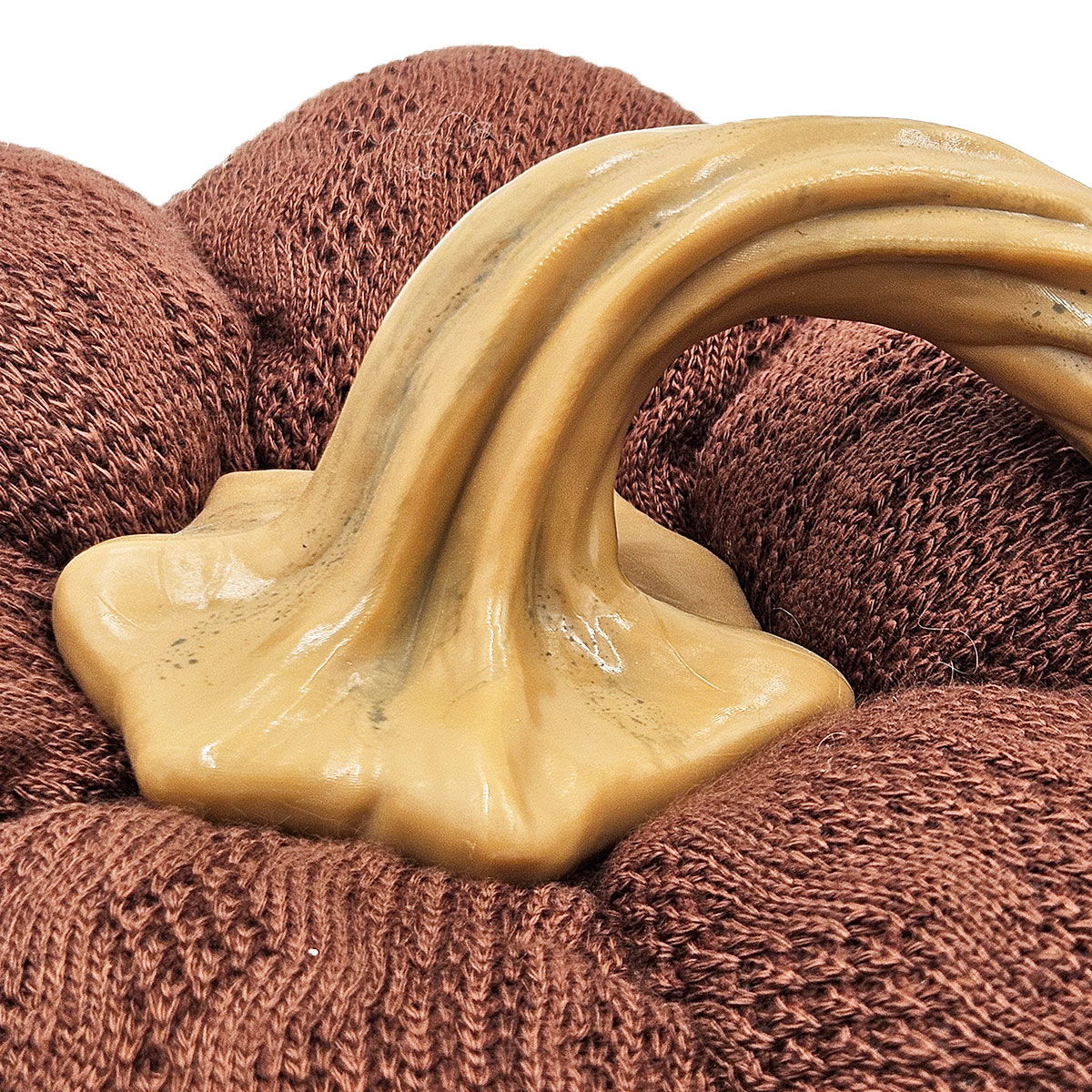 Pumpkin Ornament Decor For Holiday Harvest Festival Fall Festival & Thanksgiving (Set of 2) - Dark Brown