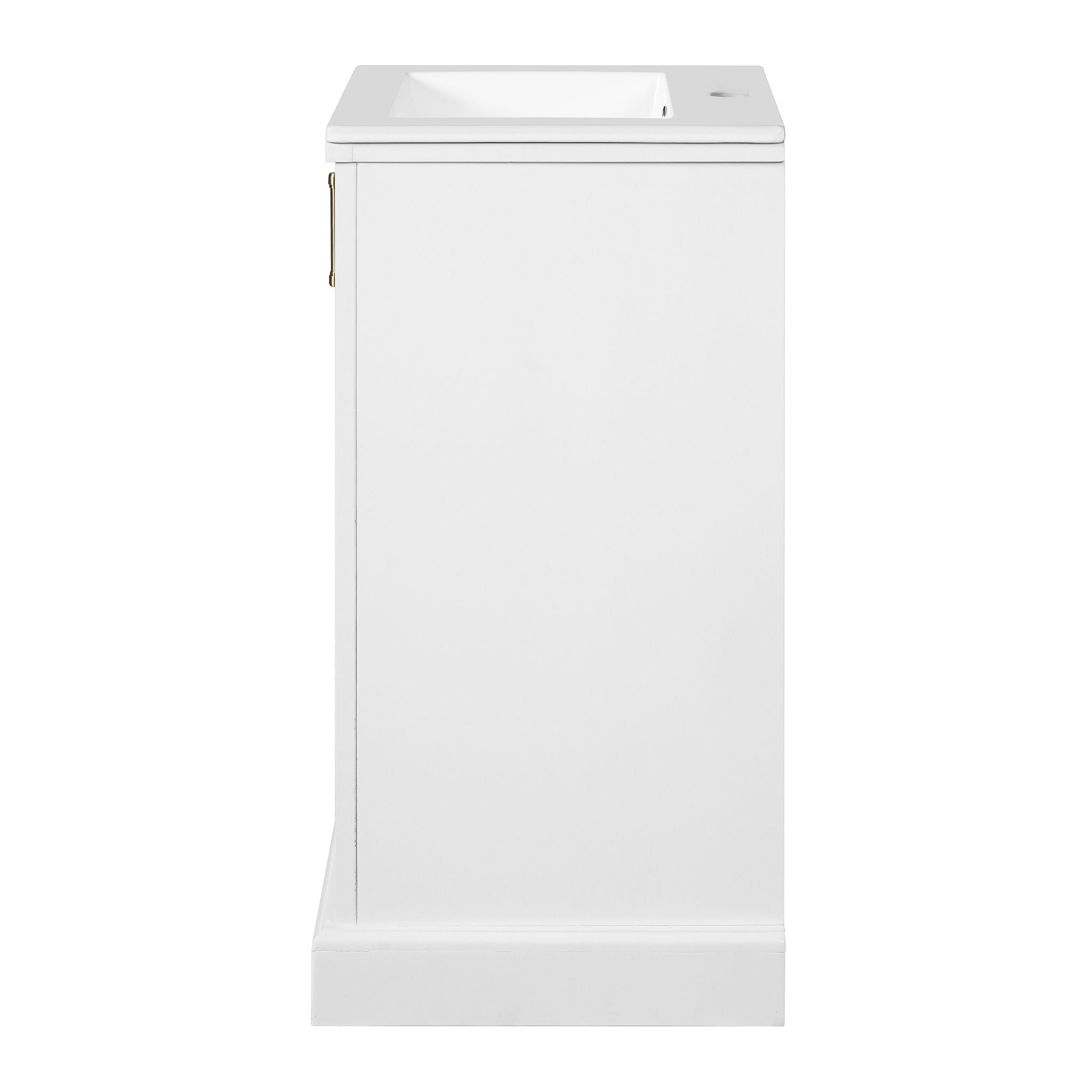 Bathroom Vanity With Sink, Soft Close Door, Adjustable Shelf, Freestanding Single Unit - White