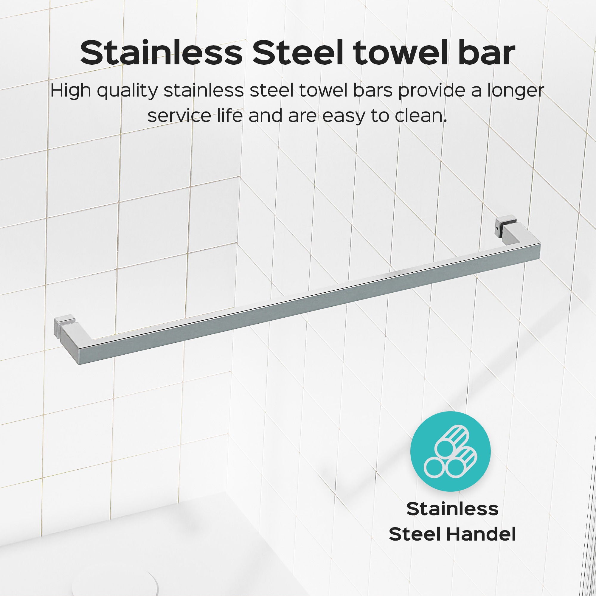 Frameless Double Sliding Shower Door In, Thick Tempered Glass, Reversible Installation