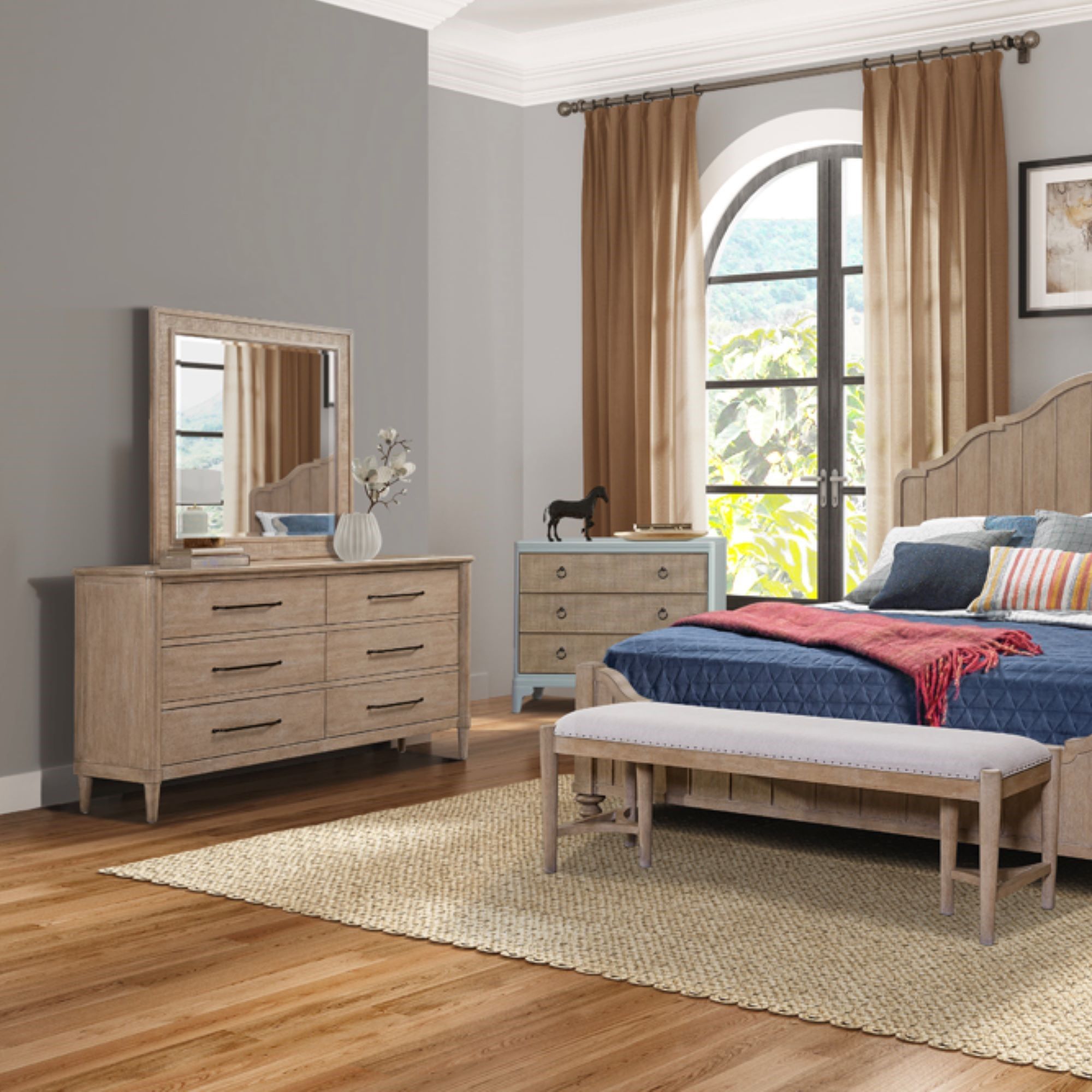 6 Drawer Dresser - Sand