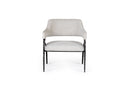 Modrest Ector - Modern Off-White Fabric + Forged Metal Accent Chair