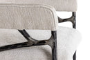 Modrest Ector - Modern Off-White Fabric + Forged Metal Accent Chair