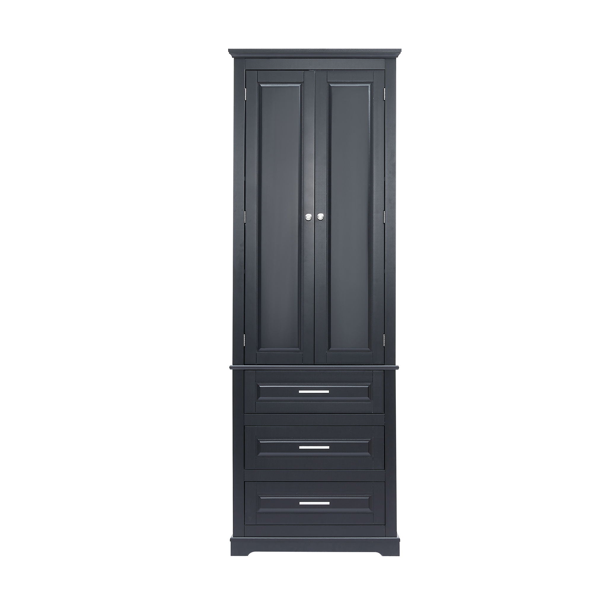 Tall Storage Cabinet With 3 Drawers For Bathroom