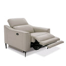 Divani Casa Eden - Modern Grey Leather Armchair