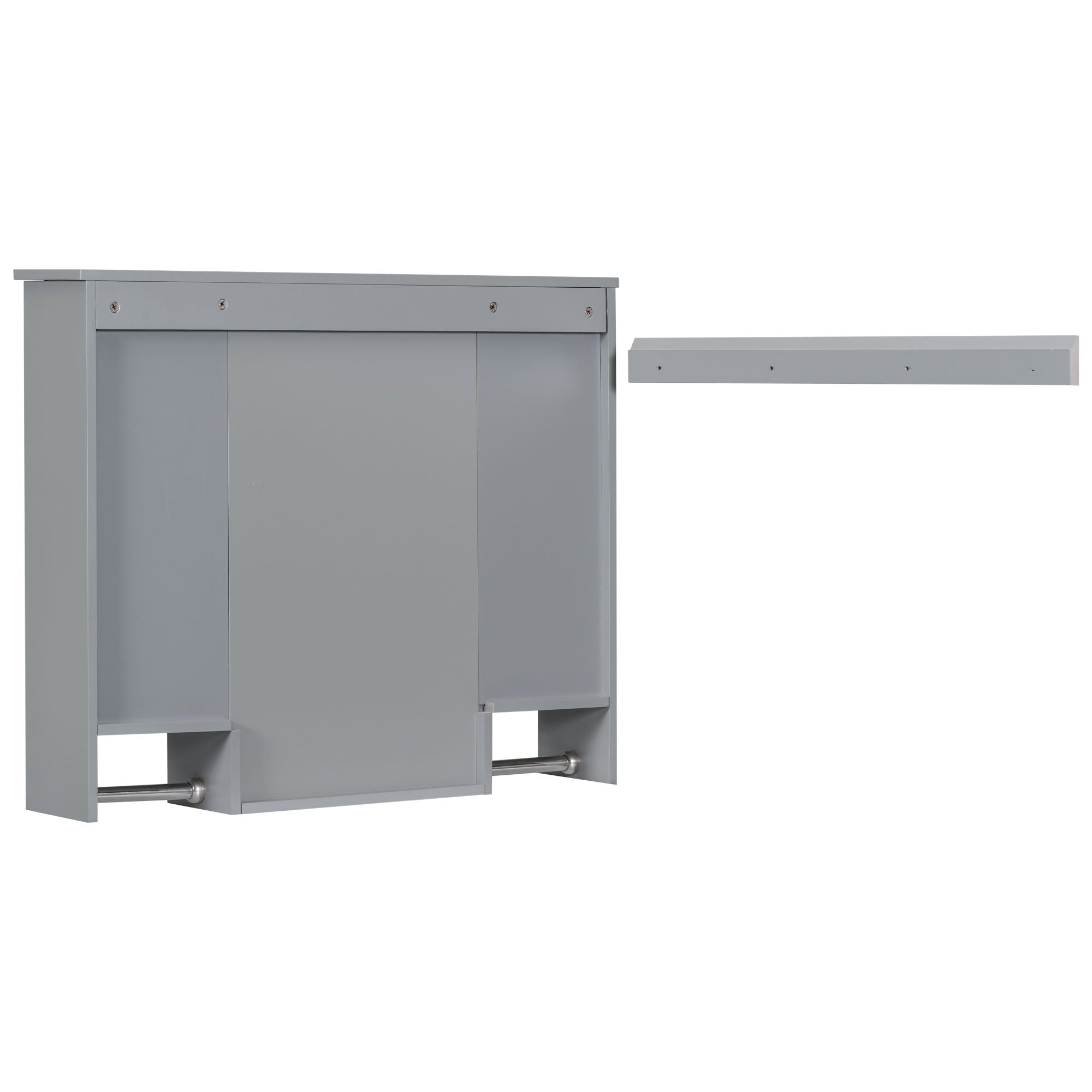 Wall Mounted Bathroom Storage Cabinet With Mirror, Medicine Cabinet With Towel Bar