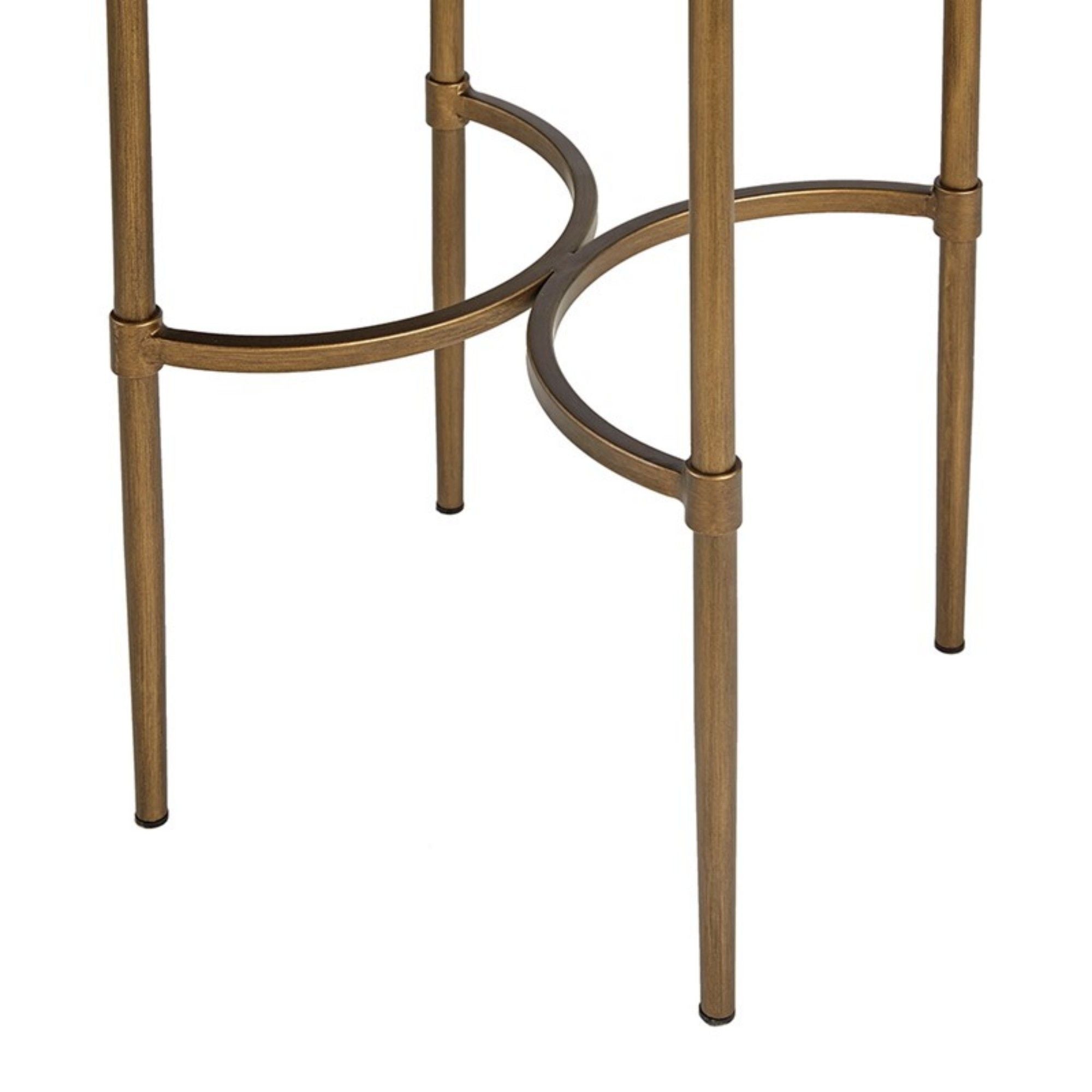 Bedford - Oval Mirror Accent Table - Antique Bronze