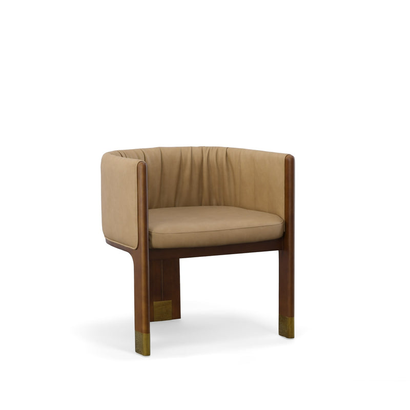 Modrest Elati - Tan Vegan Leather Dining Chair