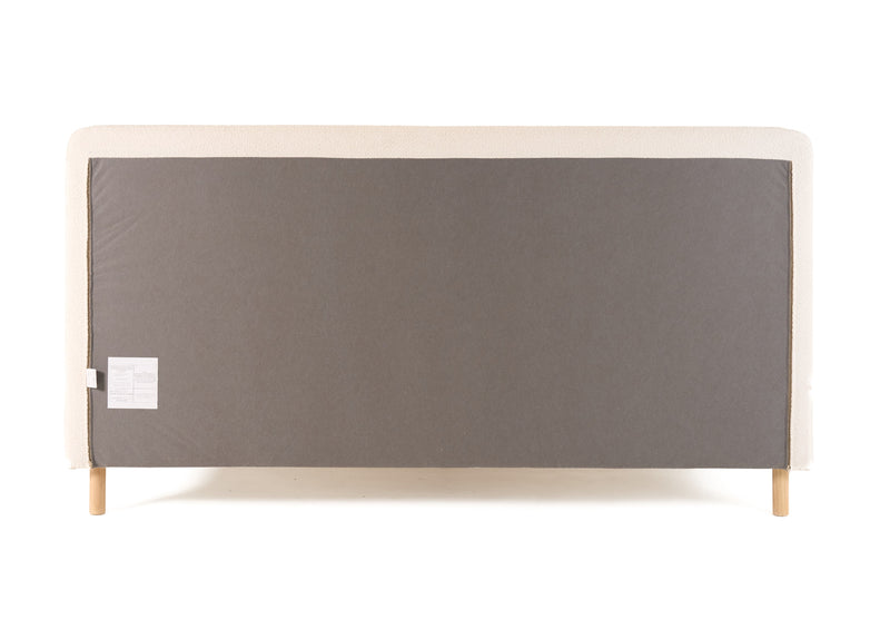 Modrest Electra - Modern Ivory Fabric + Rubberwood Bed