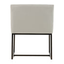 Modrest Elijah - Modern Beige & Copper Antique Brass Dining Chair