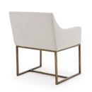 Modrest Elijah - Modern Grey & Copper Antique Brass Dining Chair