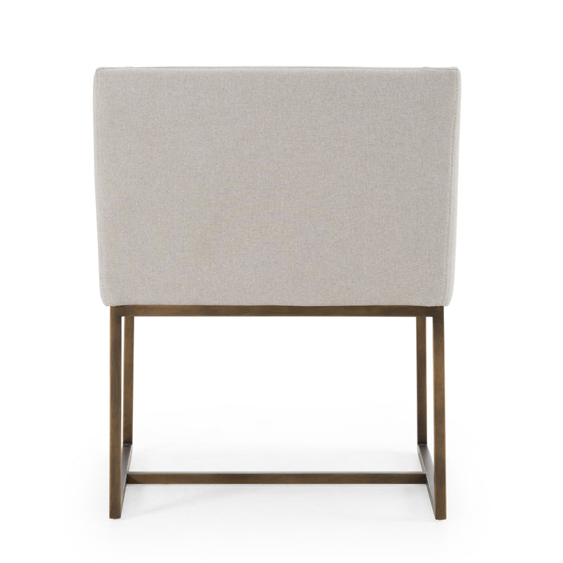 Modrest Elijah - Modern Grey & Copper Antique Brass Dining Chair