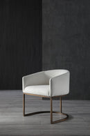 Modrest Elisa - Modern Off White & Brass Dining Chair