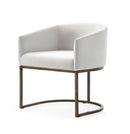 Modrest Elisa - Modern Off White & Brass Dining Chair
