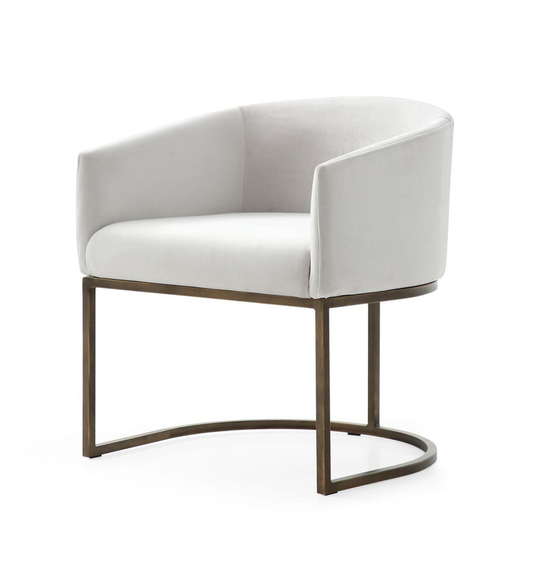 Modrest Elisa - Modern Off White & Brass Dining Chair