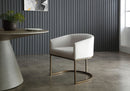 Modrest Elisa - Modern Beige Velvet & Brass Dining Chair