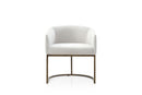 Modrest Elisa - Modern Off White & Brass Dining Chair